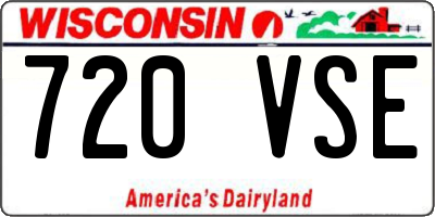 WI license plate 720VSE