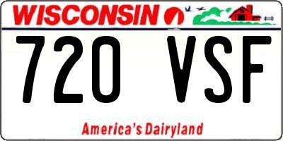 WI license plate 720VSF