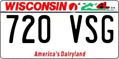 WI license plate 720VSG