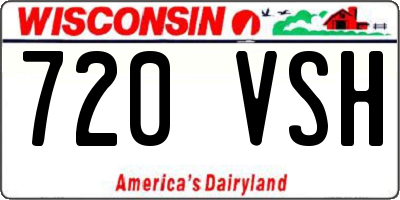 WI license plate 720VSH