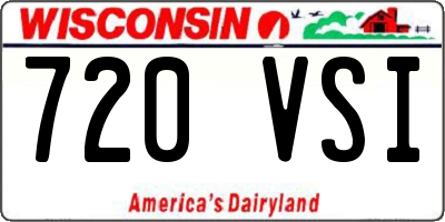 WI license plate 720VSI