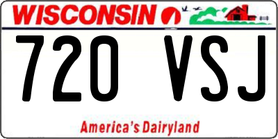 WI license plate 720VSJ