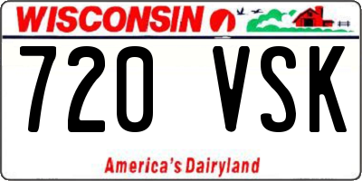 WI license plate 720VSK