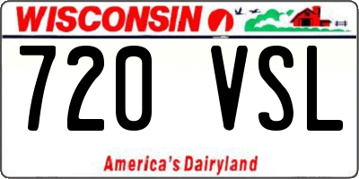 WI license plate 720VSL