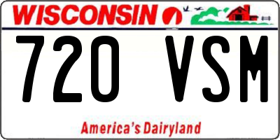 WI license plate 720VSM