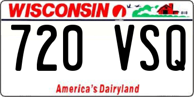WI license plate 720VSQ