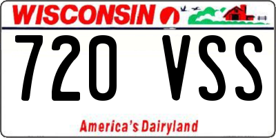 WI license plate 720VSS