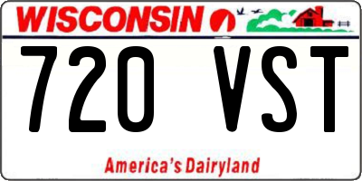 WI license plate 720VST