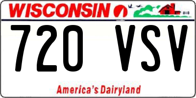 WI license plate 720VSV