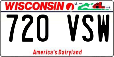 WI license plate 720VSW
