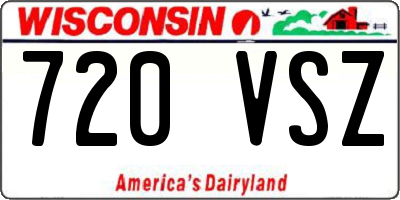 WI license plate 720VSZ