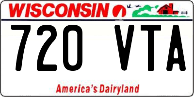 WI license plate 720VTA