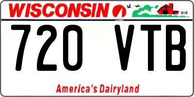 WI license plate 720VTB