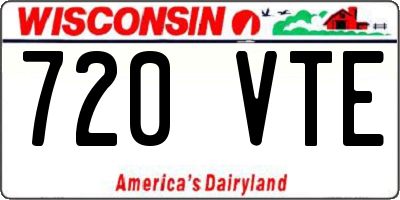 WI license plate 720VTE