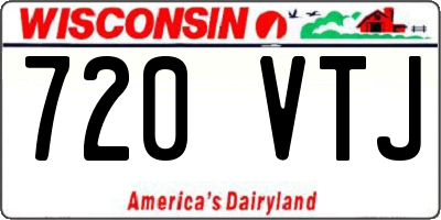WI license plate 720VTJ