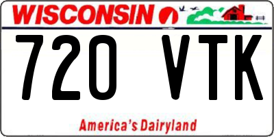 WI license plate 720VTK