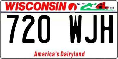 WI license plate 720WJH