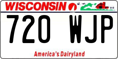 WI license plate 720WJP