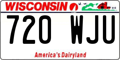 WI license plate 720WJU