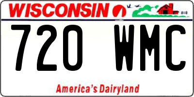 WI license plate 720WMC
