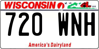 WI license plate 720WNH