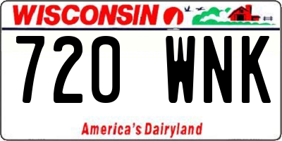 WI license plate 720WNK