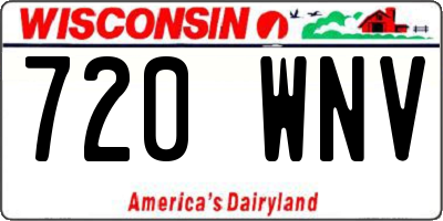 WI license plate 720WNV