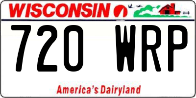 WI license plate 720WRP