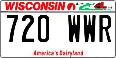WI license plate 720WWR