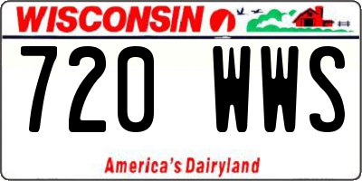 WI license plate 720WWS
