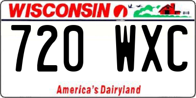 WI license plate 720WXC