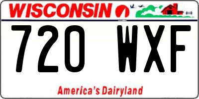 WI license plate 720WXF