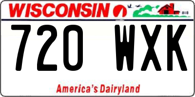 WI license plate 720WXK