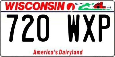 WI license plate 720WXP