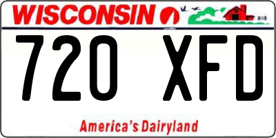 WI license plate 720XFD