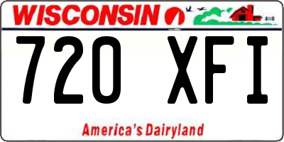 WI license plate 720XFI