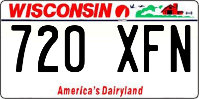 WI license plate 720XFN