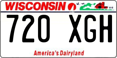 WI license plate 720XGH