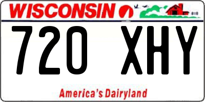WI license plate 720XHY
