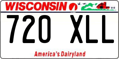 WI license plate 720XLL