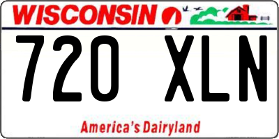 WI license plate 720XLN