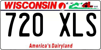 WI license plate 720XLS