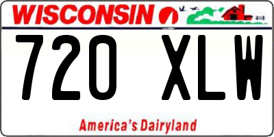 WI license plate 720XLW
