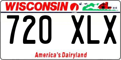 WI license plate 720XLX