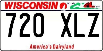 WI license plate 720XLZ
