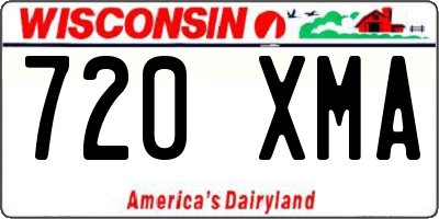 WI license plate 720XMA