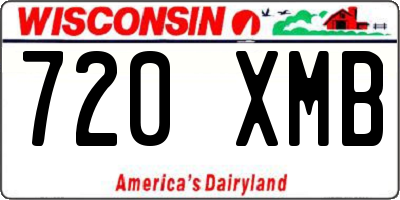 WI license plate 720XMB