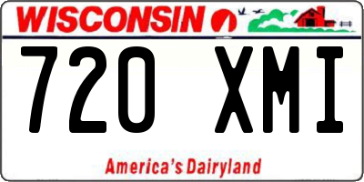 WI license plate 720XMI