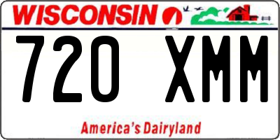 WI license plate 720XMM