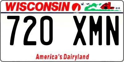 WI license plate 720XMN